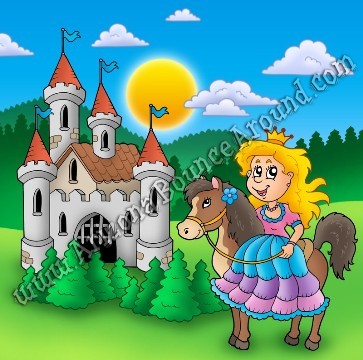 Princess bounce house Rental, Princess moonwalk